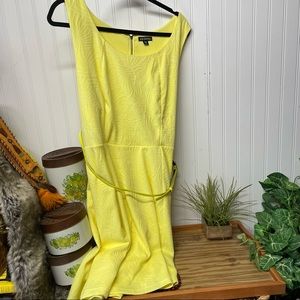GEORGE Yellow Tea Time Belted Dress Size 20